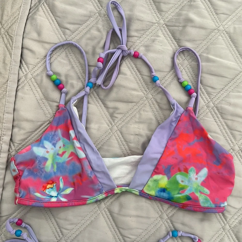 Flower power beaded bikini size Small - Picture 2 of 6